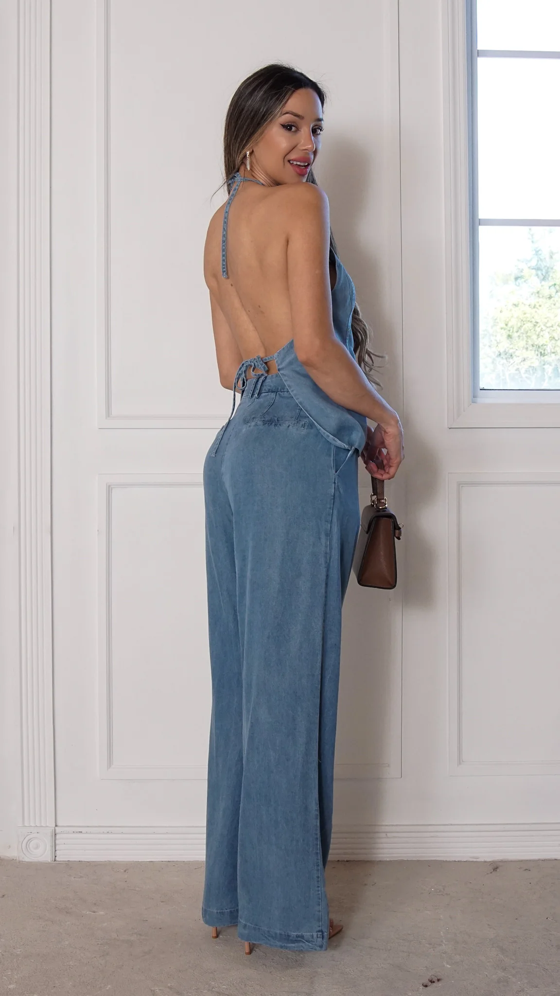 Arielle Denim Halter Vest - Image 8
