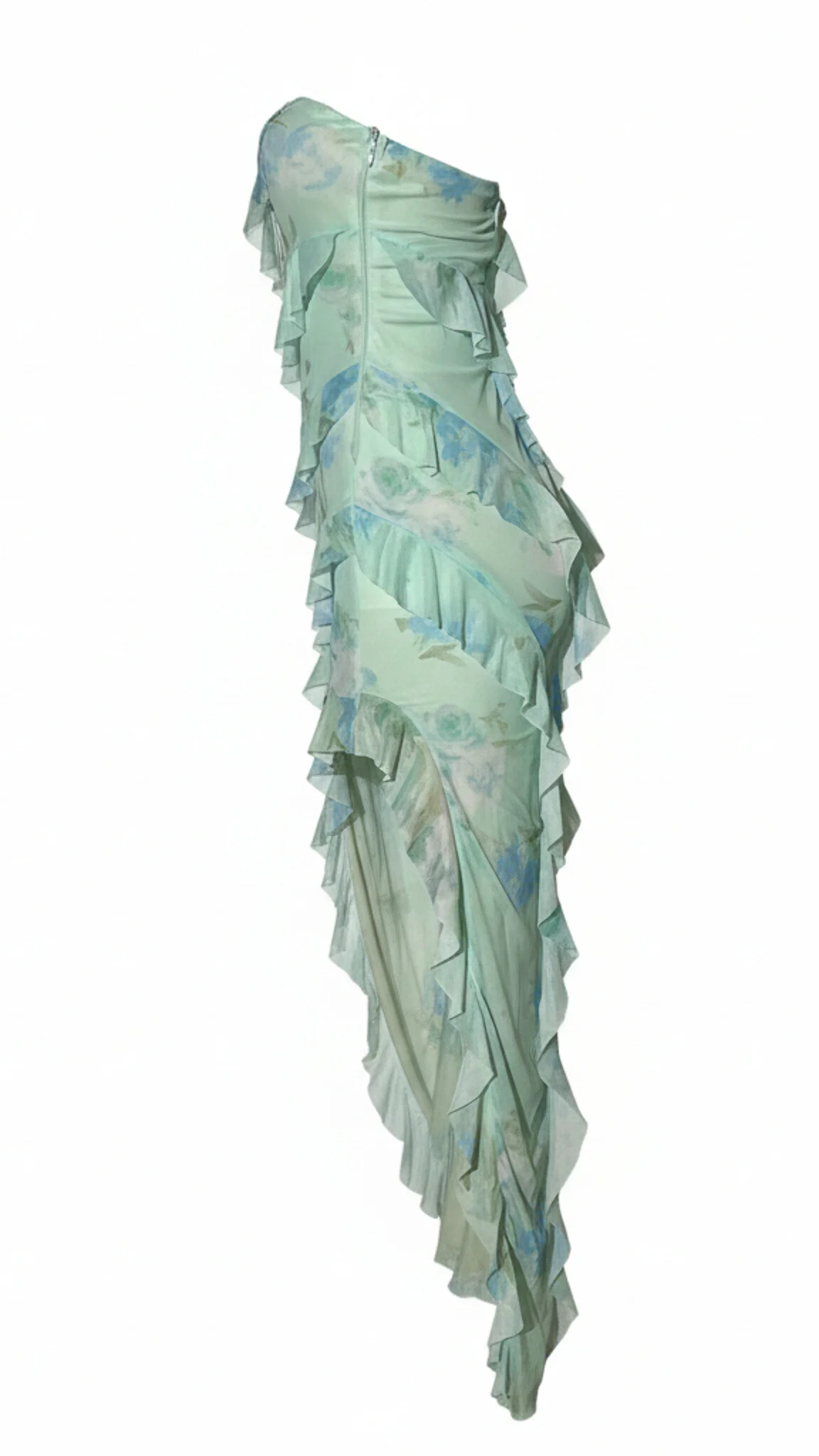 Elara Strapless Ruffle Maxi Dress - Image 13