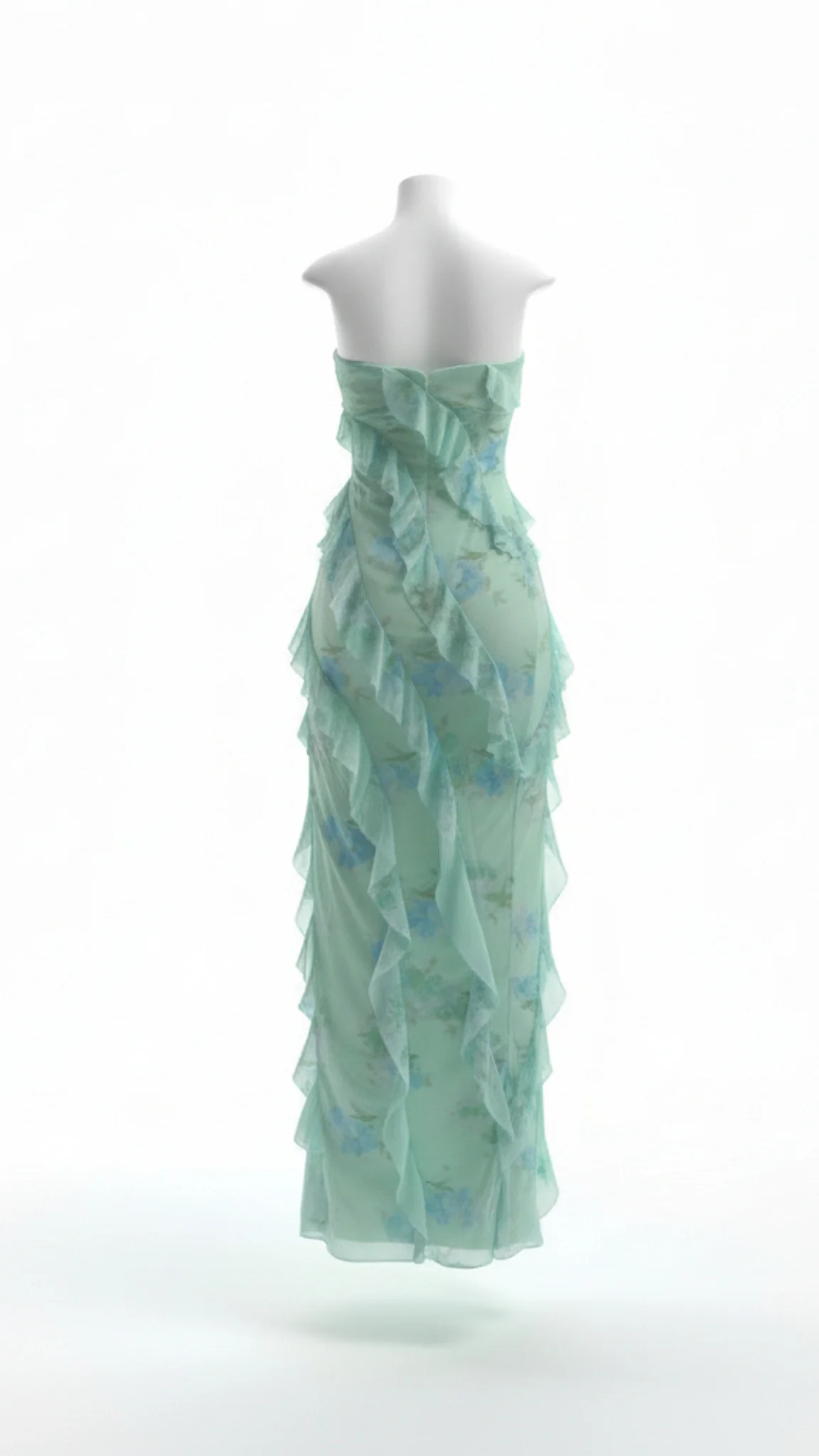 Elara Strapless Ruffle Maxi Dress - Image 15