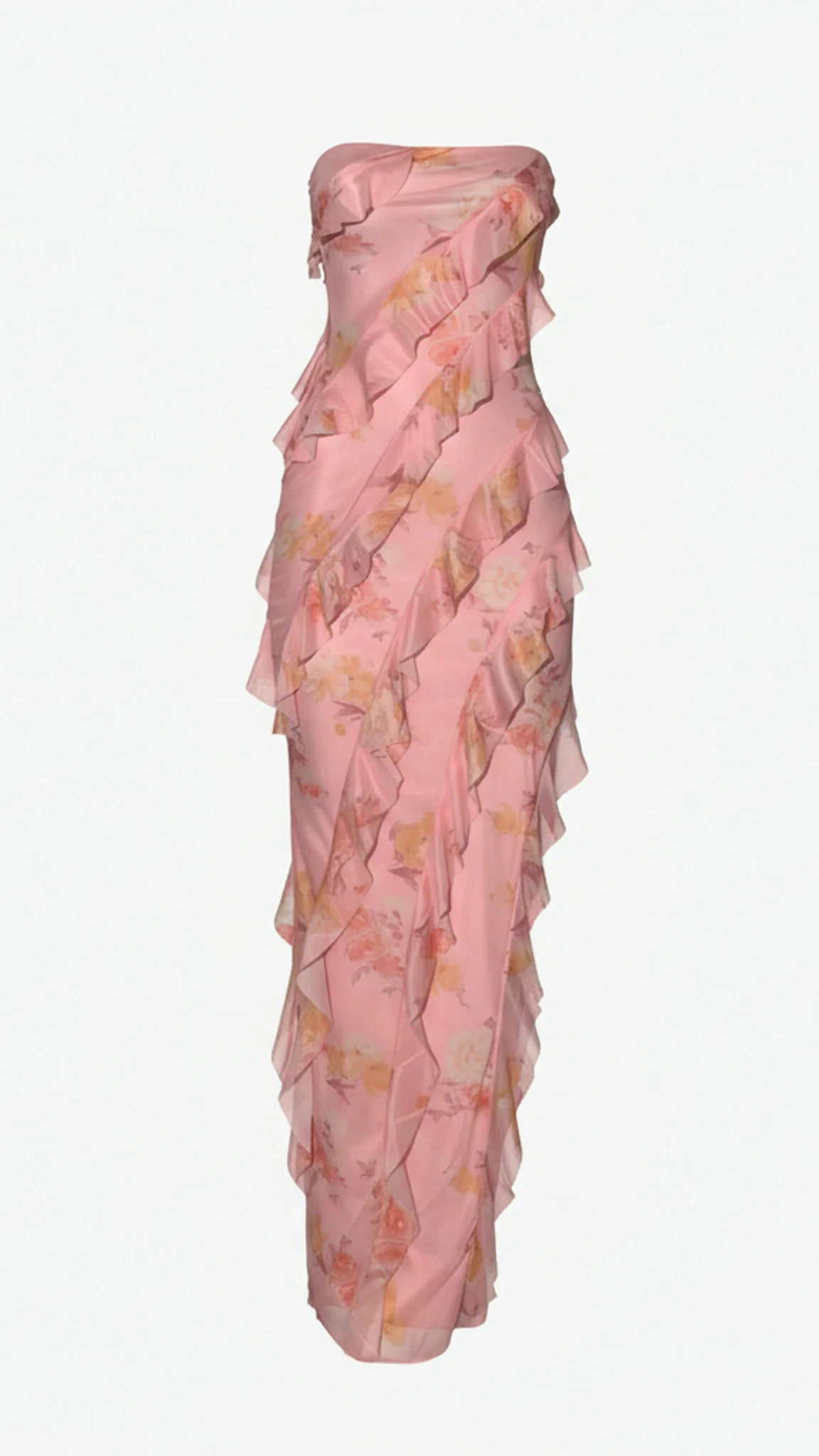 Elara Strapless Ruffle Maxi Dress - Image 24