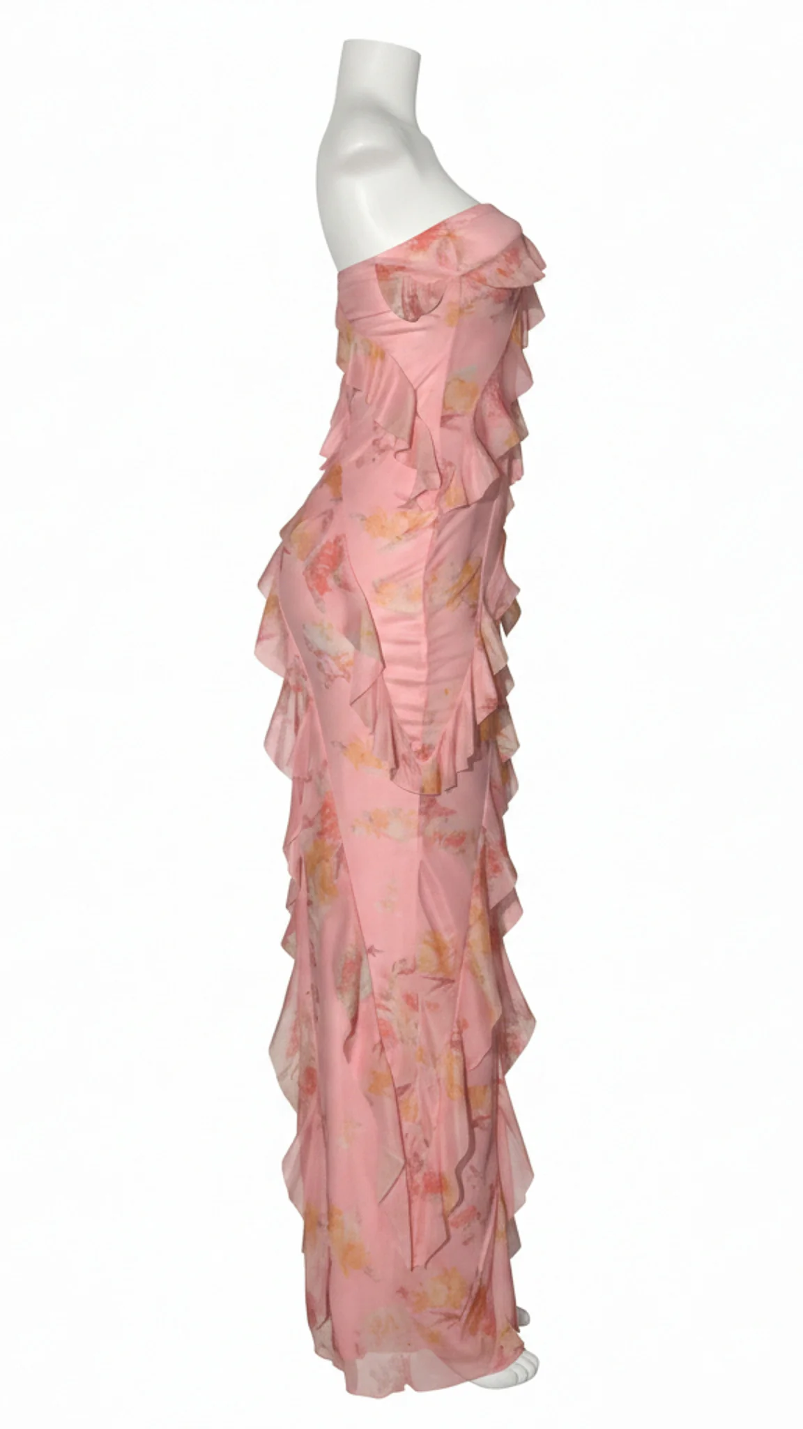 Elara Strapless Ruffle Maxi Dress - Image 25