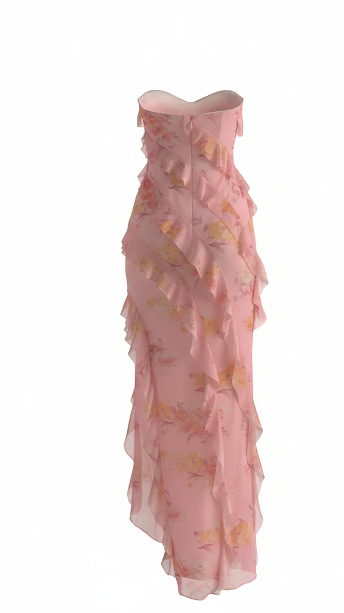 Elara Strapless Ruffle Maxi Dress - Image 26