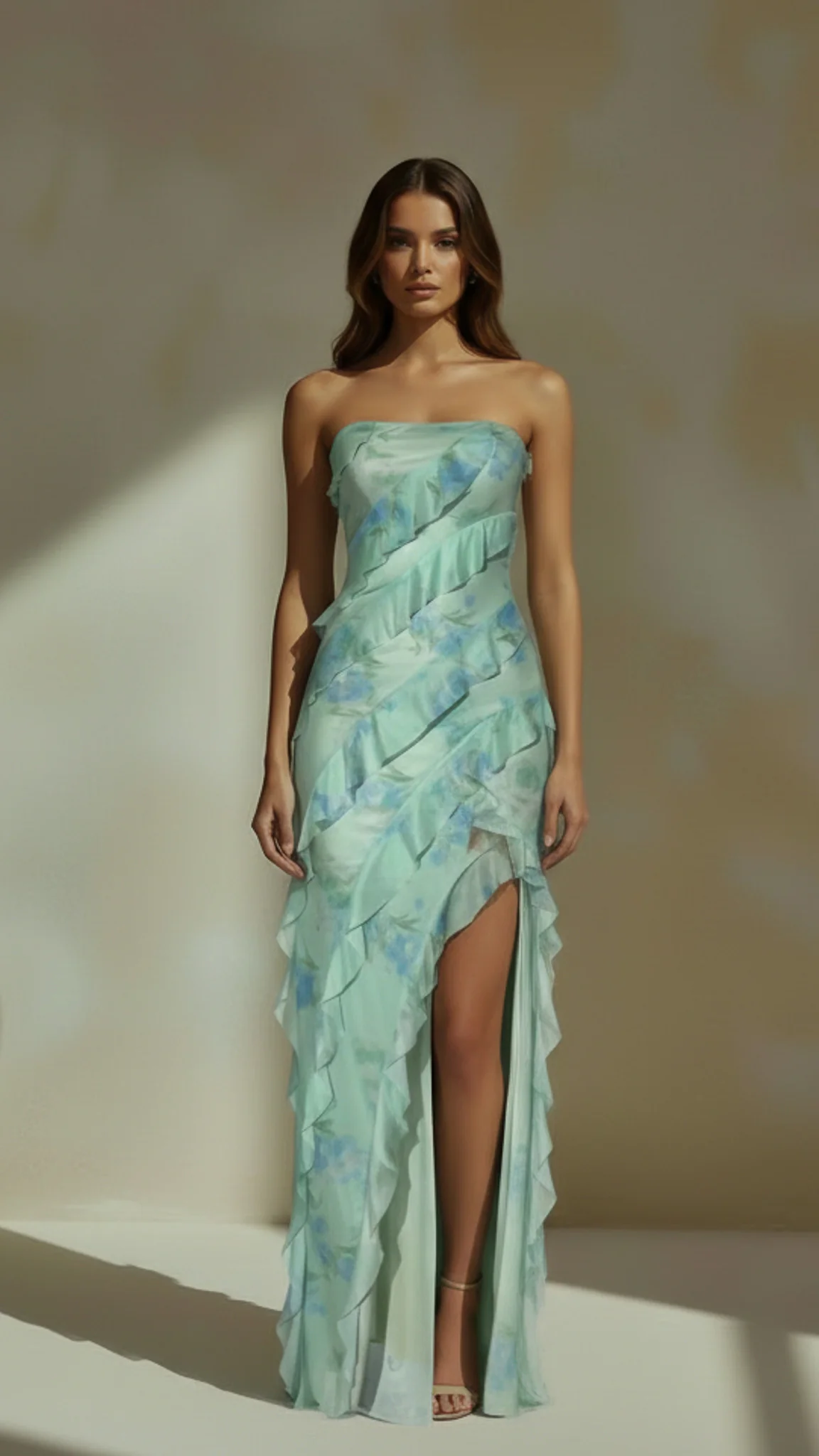 Elara Strapless Ruffle Maxi Dress - Image 5