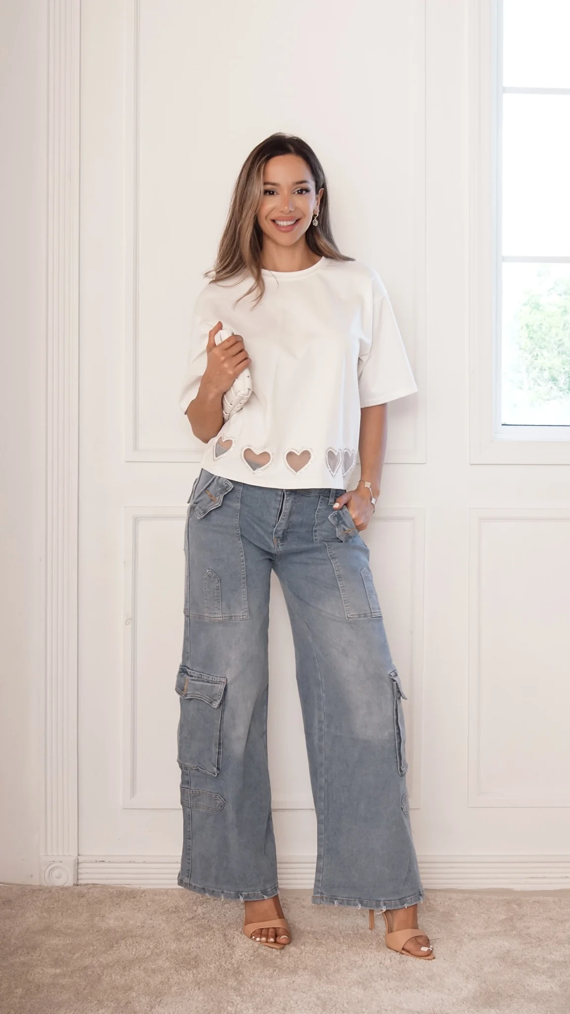 Noelle Heart Trim Top - Image 2