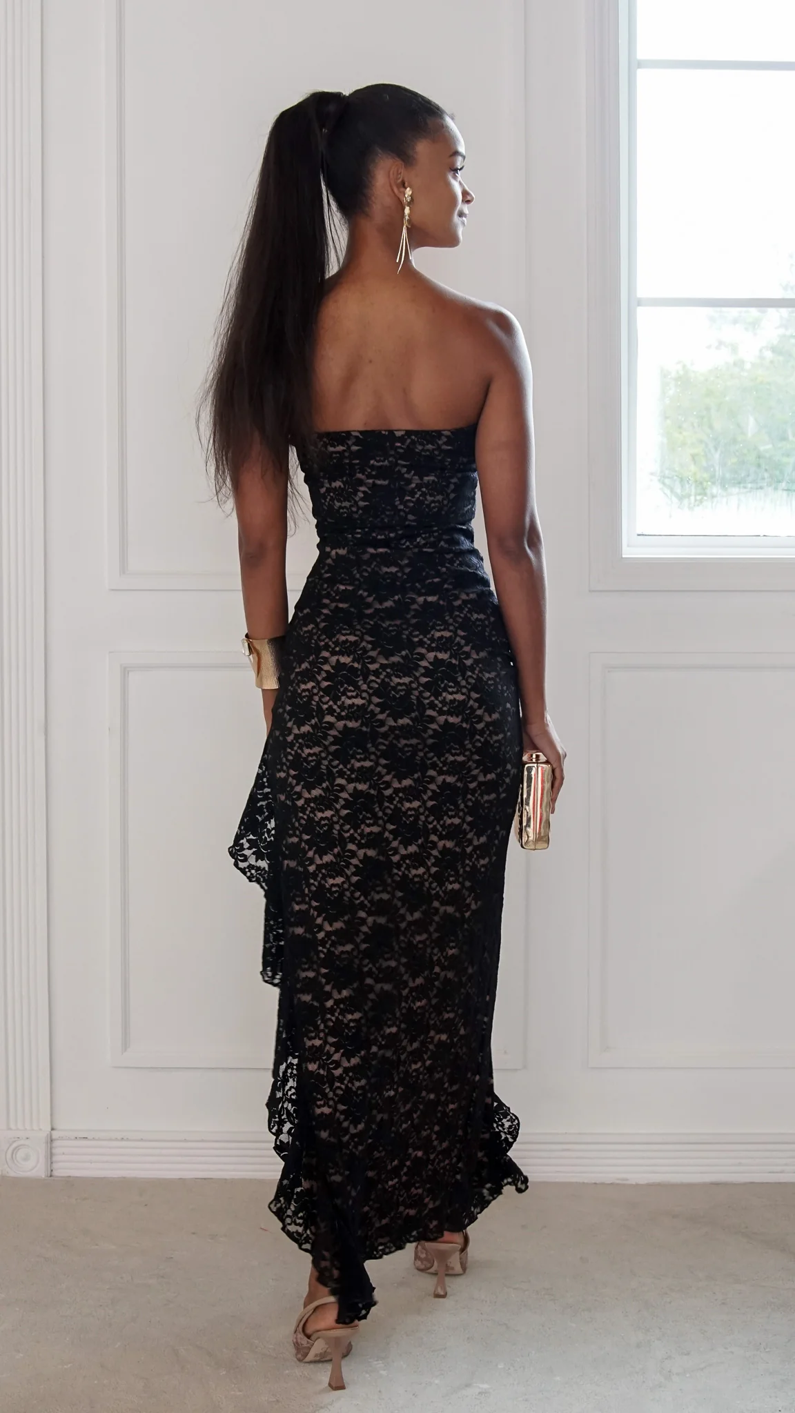Noir Lace Dress - Image 6